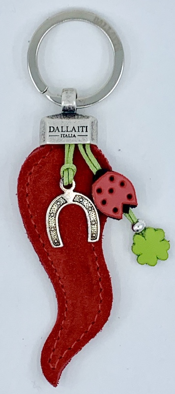 PCA158 Goodluck Charm keyring in suede