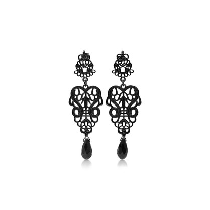 Palais Black Earrings.
