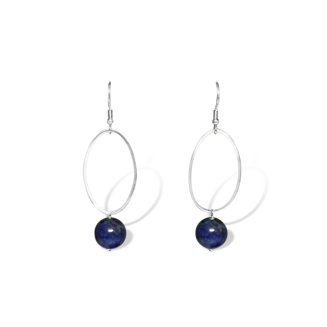 La Pierre Blue Vein Earrings