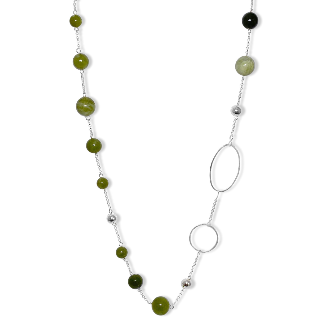 La Pierre Fuchsite Long Necklace