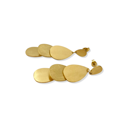 Ovale Yellow Gold Earrings