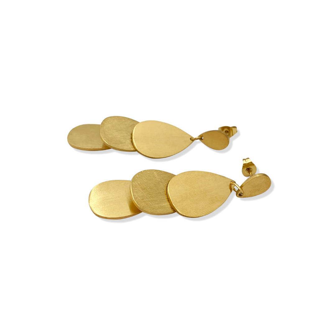 Ovale Yellow Gold Earrings