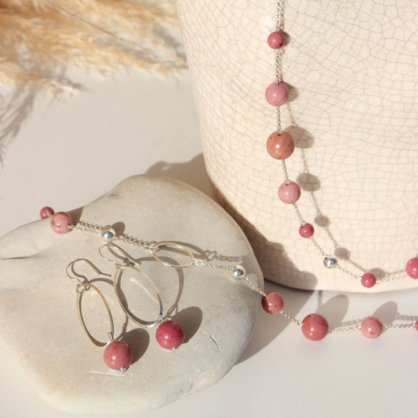 La Pierre Rhodochrosite Earrings