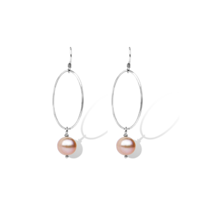 La Pierre Pink Fresh Water Pearl Earrings