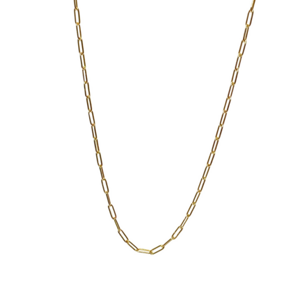 Steel Me Yellow Gold Paperclip Chain