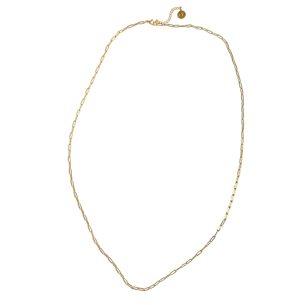 Steel Me Yellow Gold Paperclip Chain