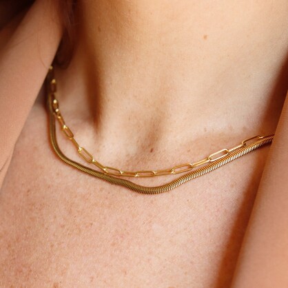 Steel Me Yellow Gold Snake Chain
