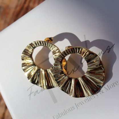 Steel Me Yellow Gold Petra Earrings