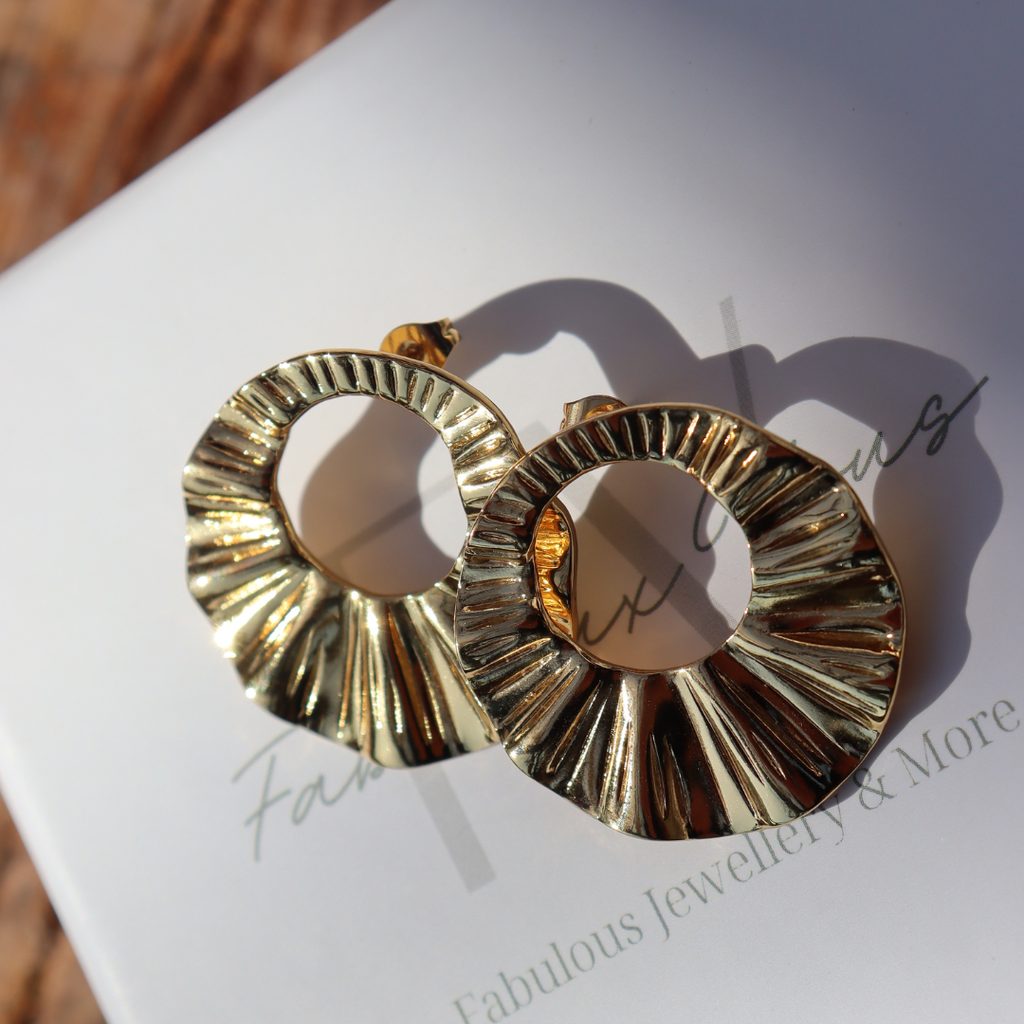 Steel Me Yellow Gold Petra Earrings