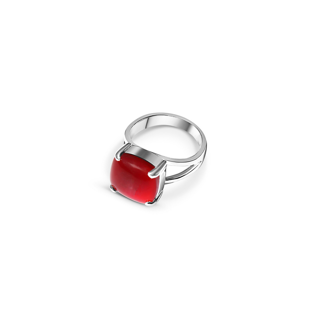 La Stele Carnelian Square Ring