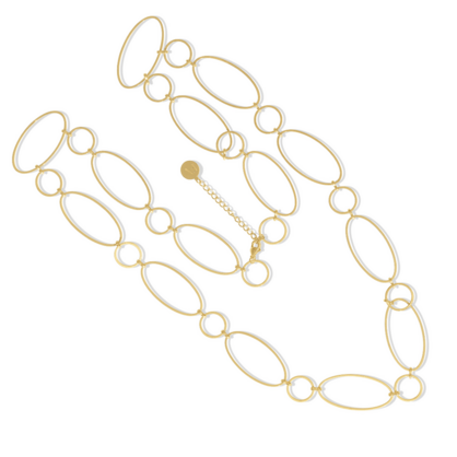 Steel Me Yellow Gold Super Link Long Necklace