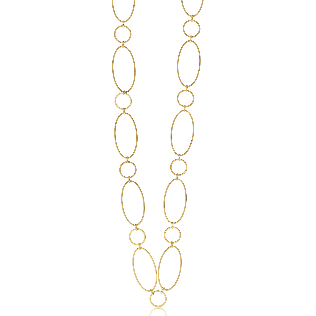 Steel Me Yellow Gold Super Link Long Necklace