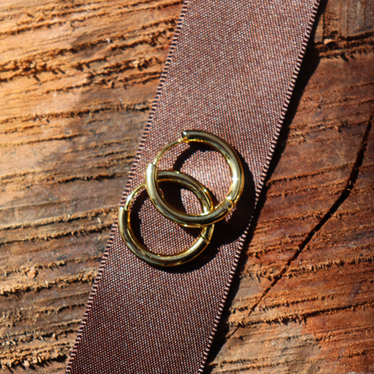 FV Yellow Gold 20mm Huggie Hoops