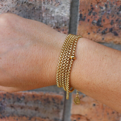 Steel Me Yellow Gold Box Chain