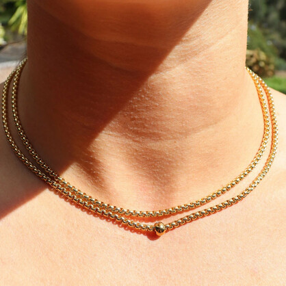 Steel Me Yellow Gold Box Chain