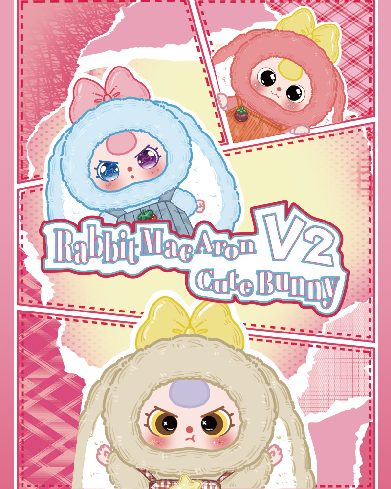Baby Three-Macaron Cute Bunny V2 Plush Blind Box