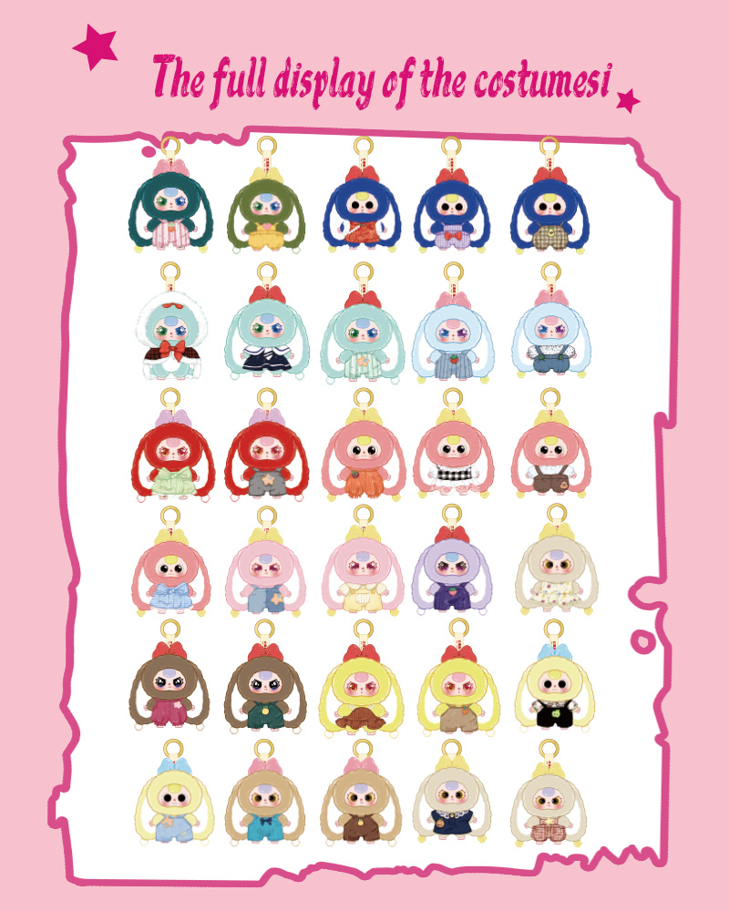 Baby Three-Macaron Cute Bunny V2 Plush Blind Box