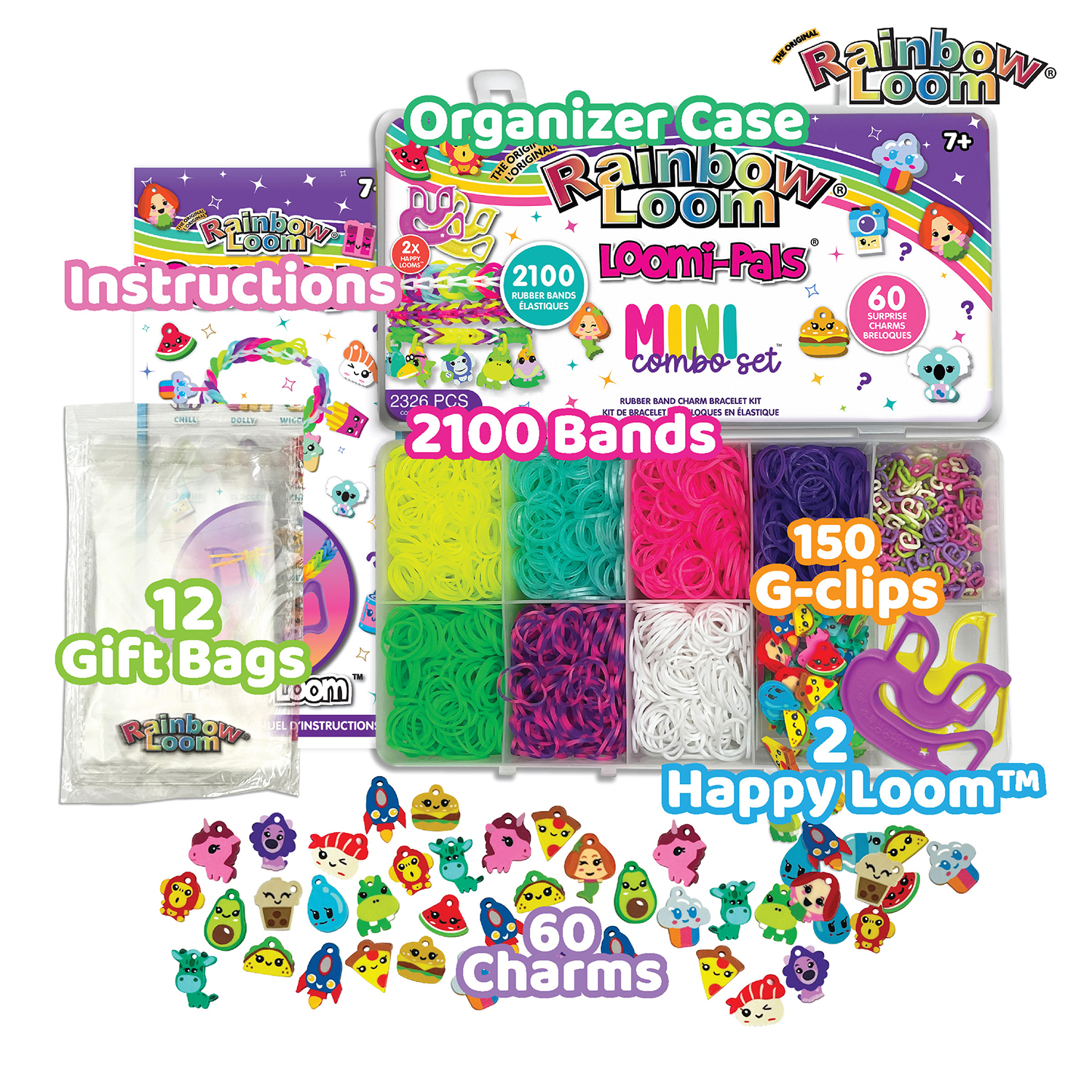 Rainbow Loom - Loomi-Pals Mini Combo Case (2326pcs)