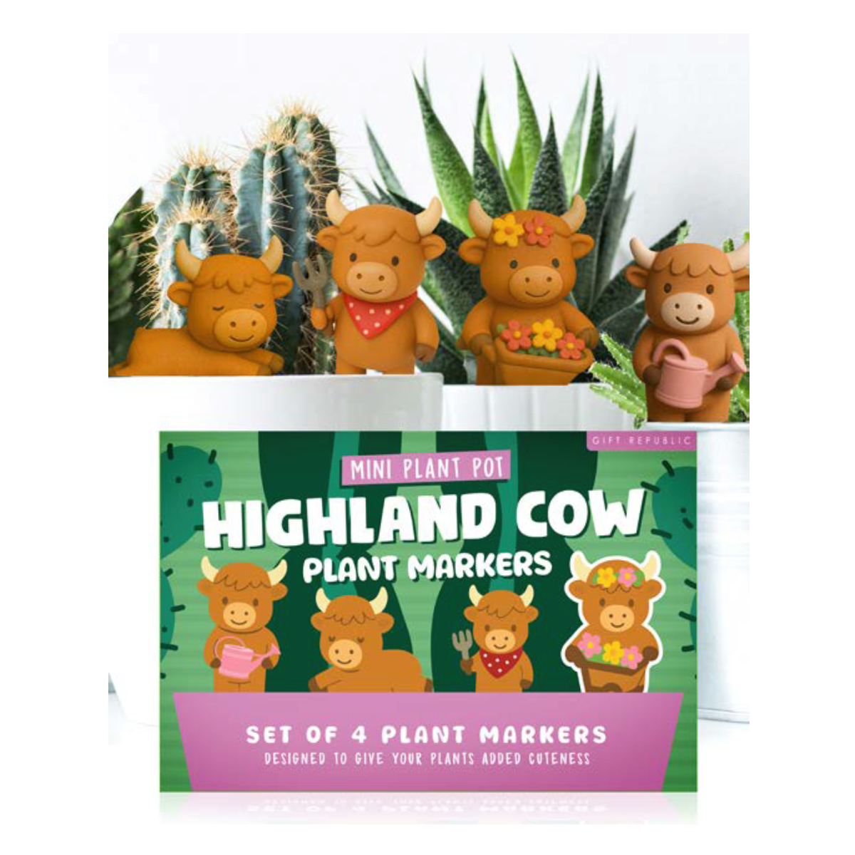 Gift Republic - Highland Cow Plant Markers