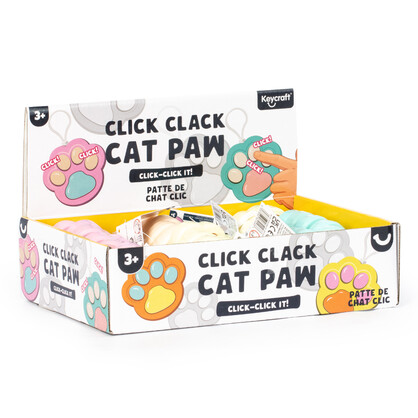 Keycraft - Click Clack Cat Paw Fidget Keyring