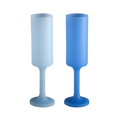 Sky + Kingfisher | Seff |  Silicone Unbreakable Champagne Flutes