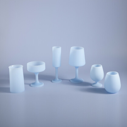 Sky + Kingfisher | Seff |  Silicone Unbreakable Champagne Flutes