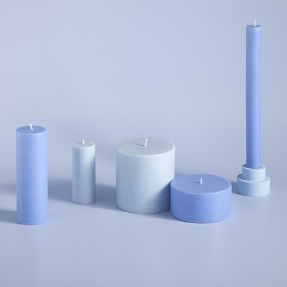 sky + kingfisher | escc lrg pillar | soy-blend unscented candles