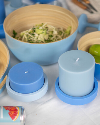 sky + kingfisher | escc lrg pillar | soy-blend unscented candles