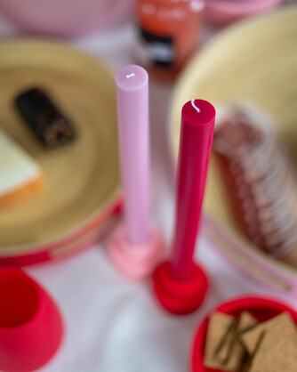 cherry + blush | escc dinner candle | soy-blend unscented candles