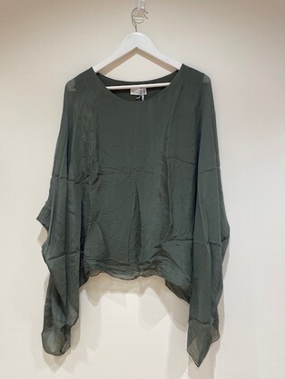 Allegra- Olive- Batwing Silk