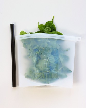 Medium Reusable Food Grade Silicone Zip Lock Food Pouches - 1000mL - 24 cms x 17.5 cms