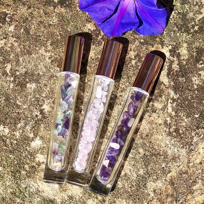 Crystal Gemstone Roller Bottle - AMETHYST