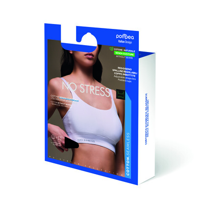 No Stress Womens Seamless Cotton Double Layer Bra with removable cups