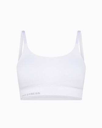 No Stress Womens Seamless Cotton Double Layer Bra with removable cups