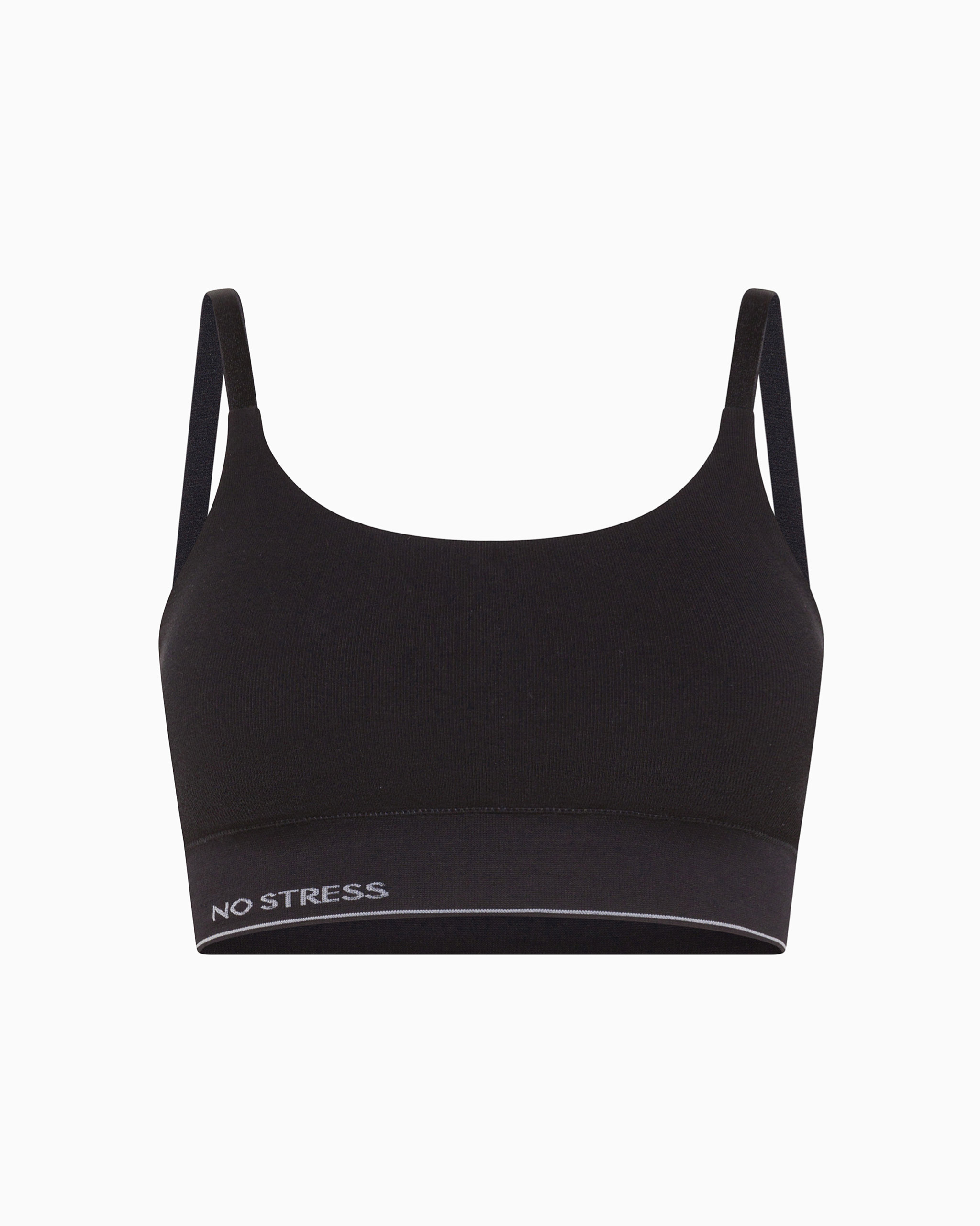 No Stress Womens Seamless Cotton Double Layer Bra with removable cups