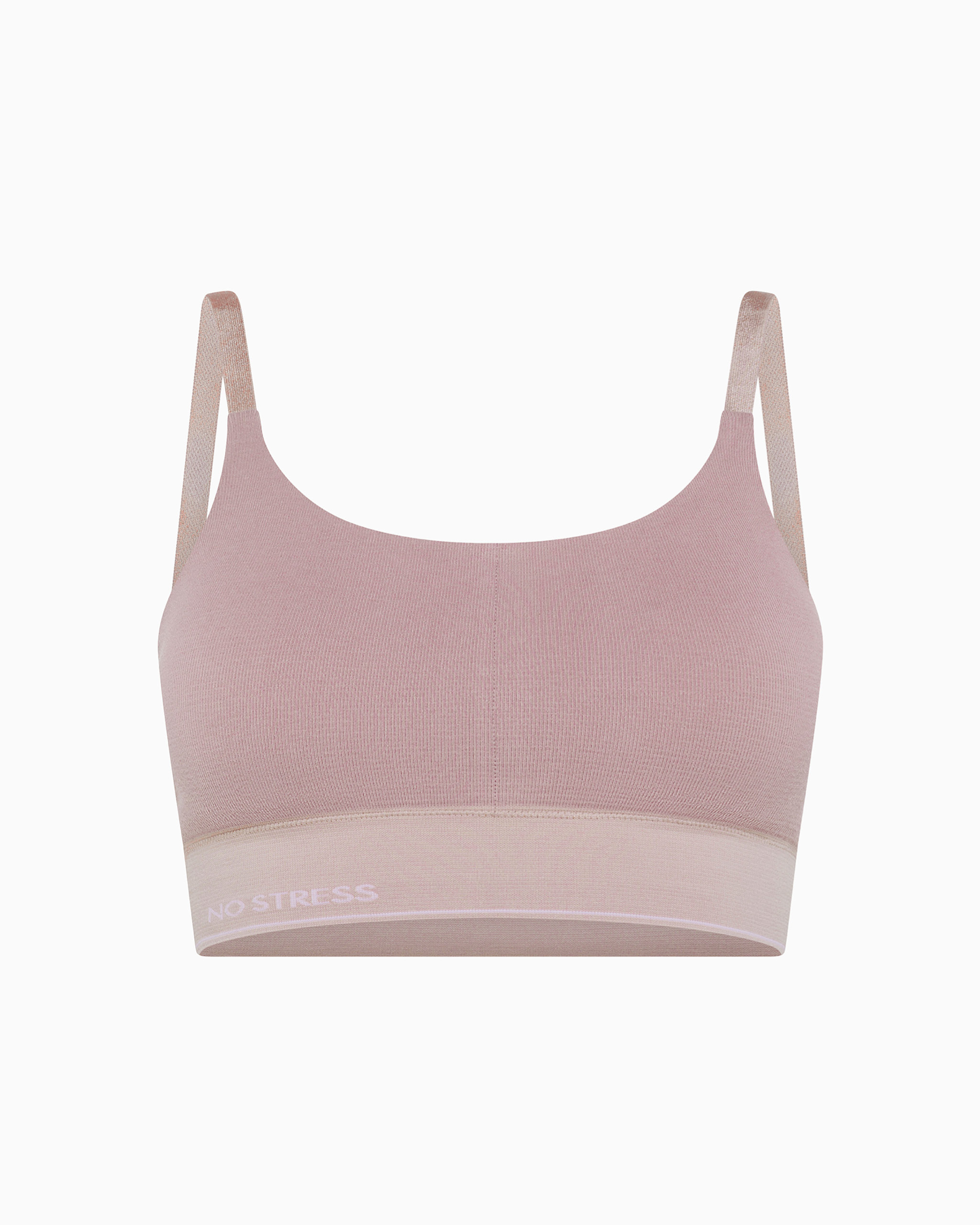 No Stress Womens Seamless Cotton Double Layer Bra with removable cups