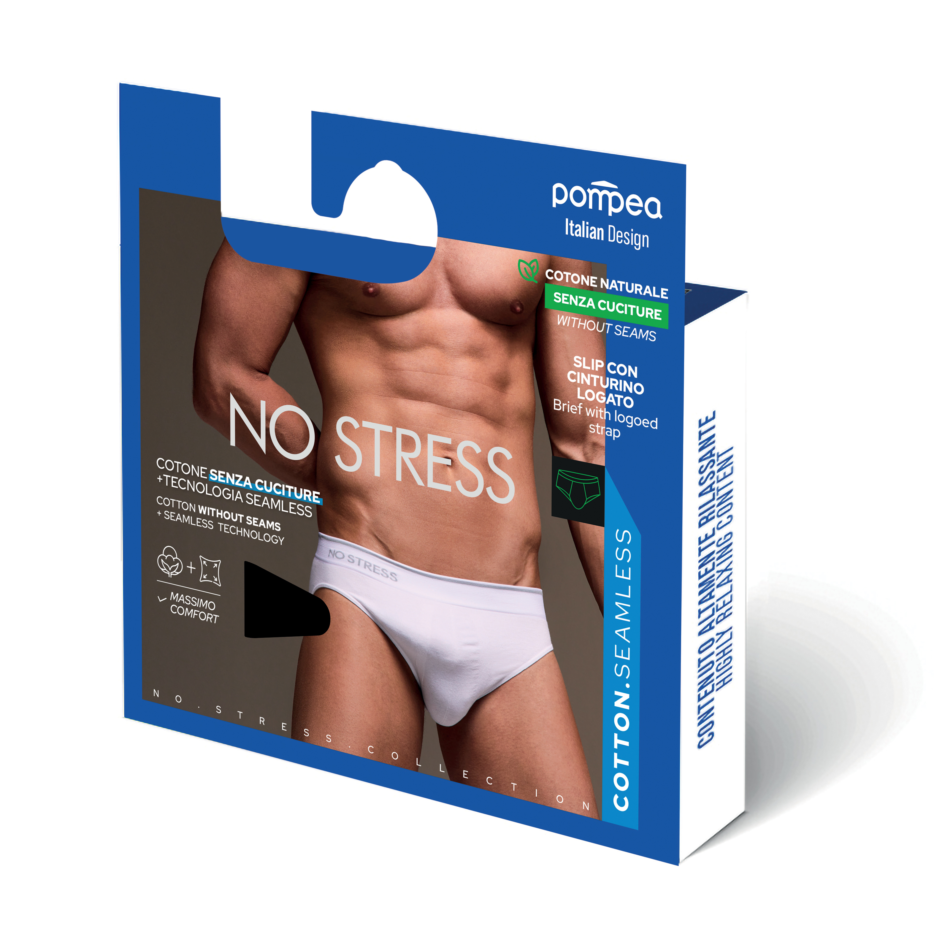 No Stress Mens Seamless Cotton Briefs