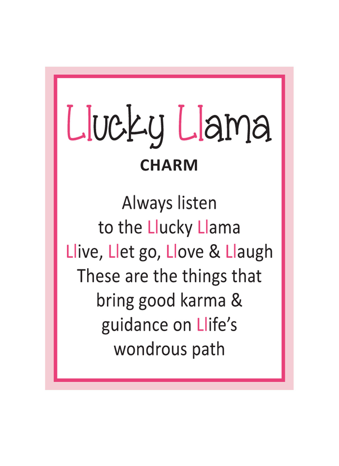 Metal Llama Lucky Trinket