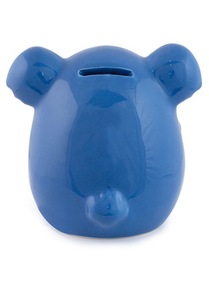 Koala Money Box Blue Bank Ceramic Figurine Great Gift For Kids Savings