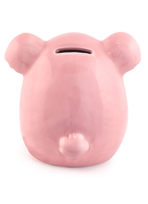 Koala Pink Money Box Bank Ceramic Figurine Great Gift For Kids Savings