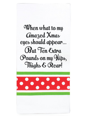 Tea Towel Xmas - Amazed Xmas Eyes Should Appear|Perfect funny Gift for a laugh|Cotton Screen Printed