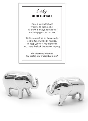 Basket Lucky Elephant Trinket 36pcs