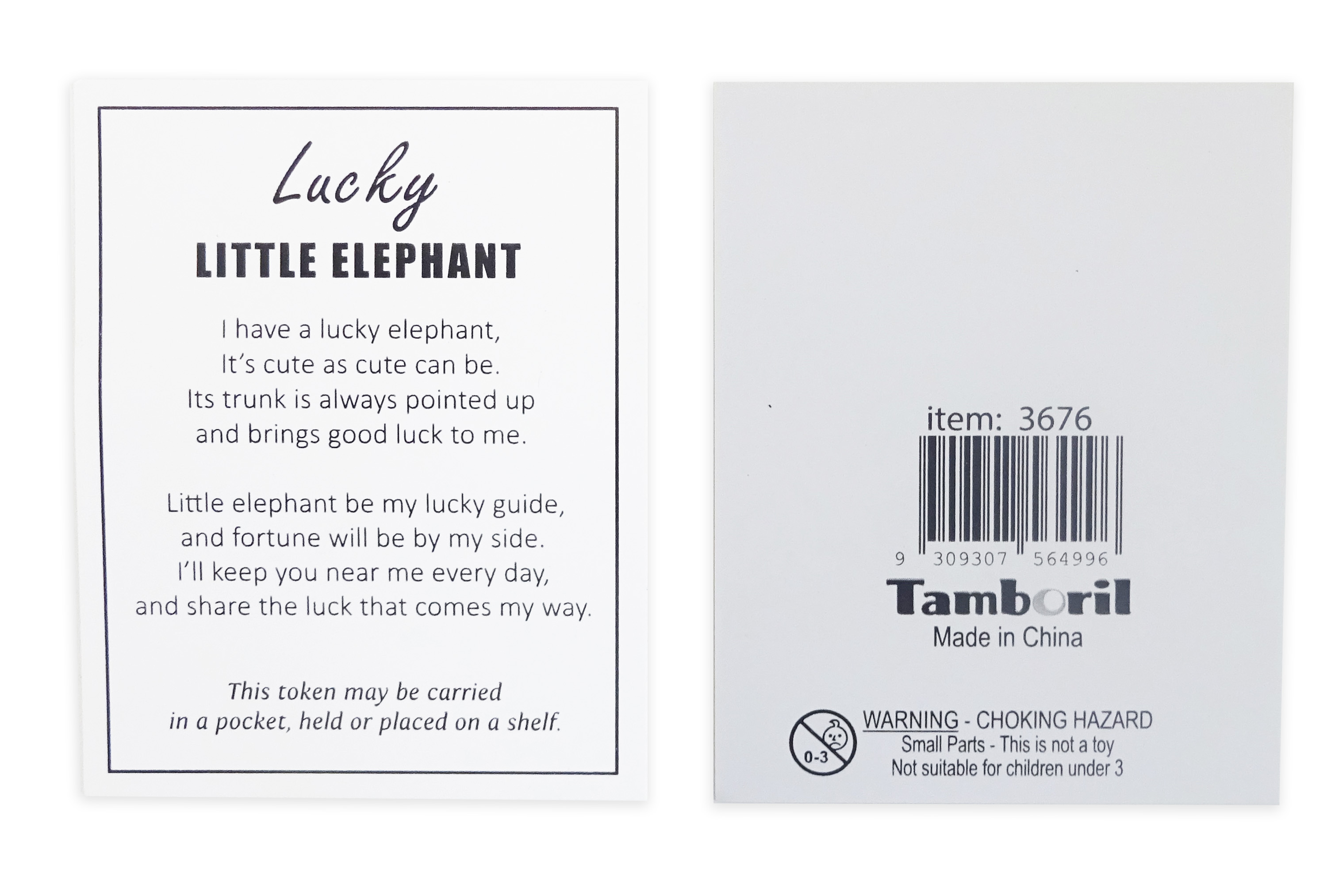 Lucky Elephants Trinket Silver Loose