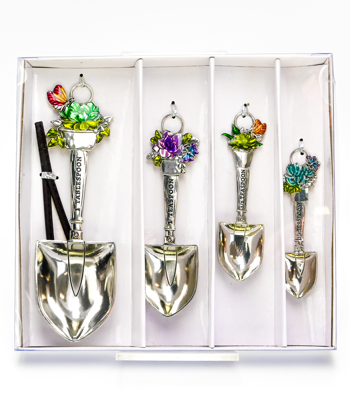 Measuring Spoons Garden Succulents and butterflies set of 4