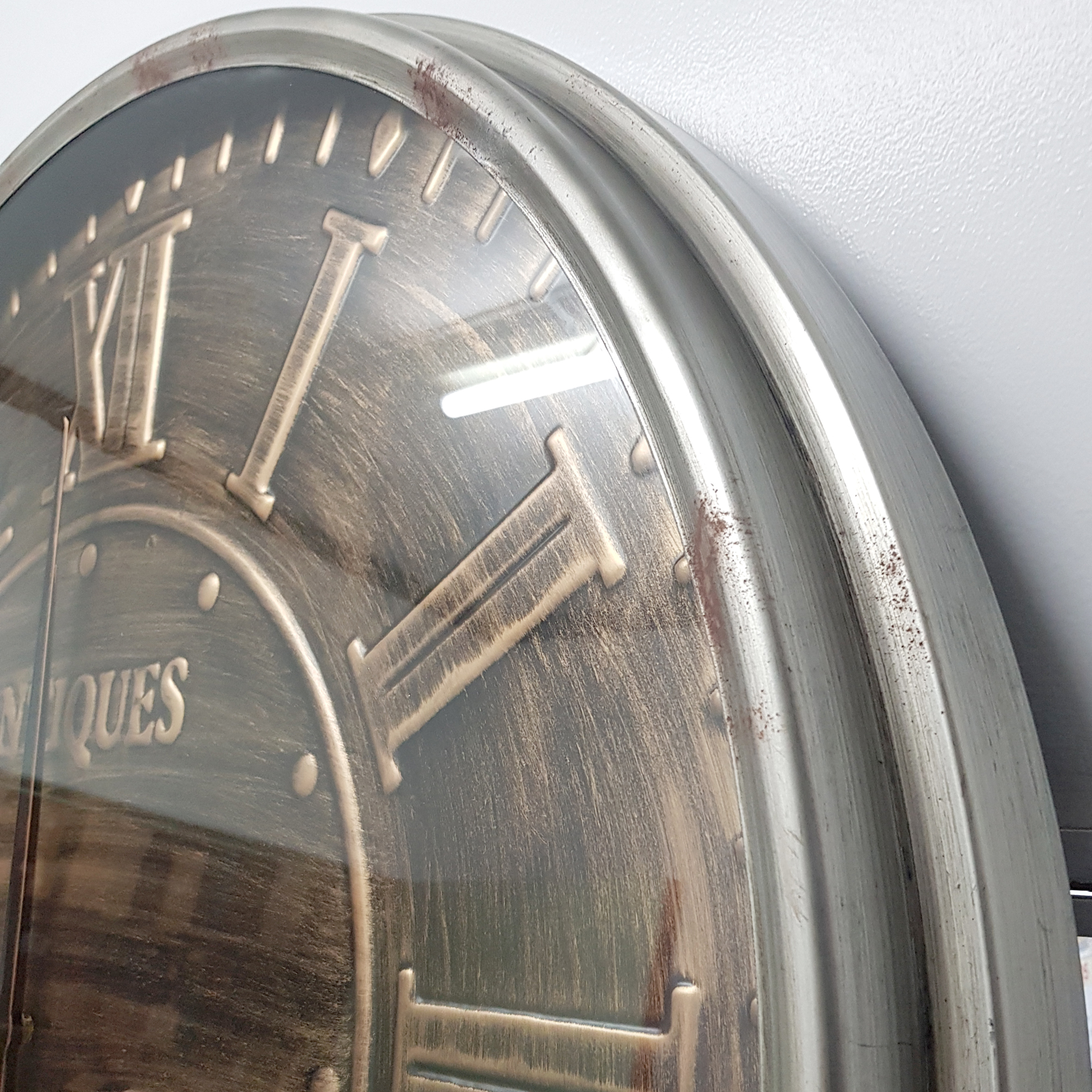 D103cm Round Antique Roman moving cogs Clock - Bronze