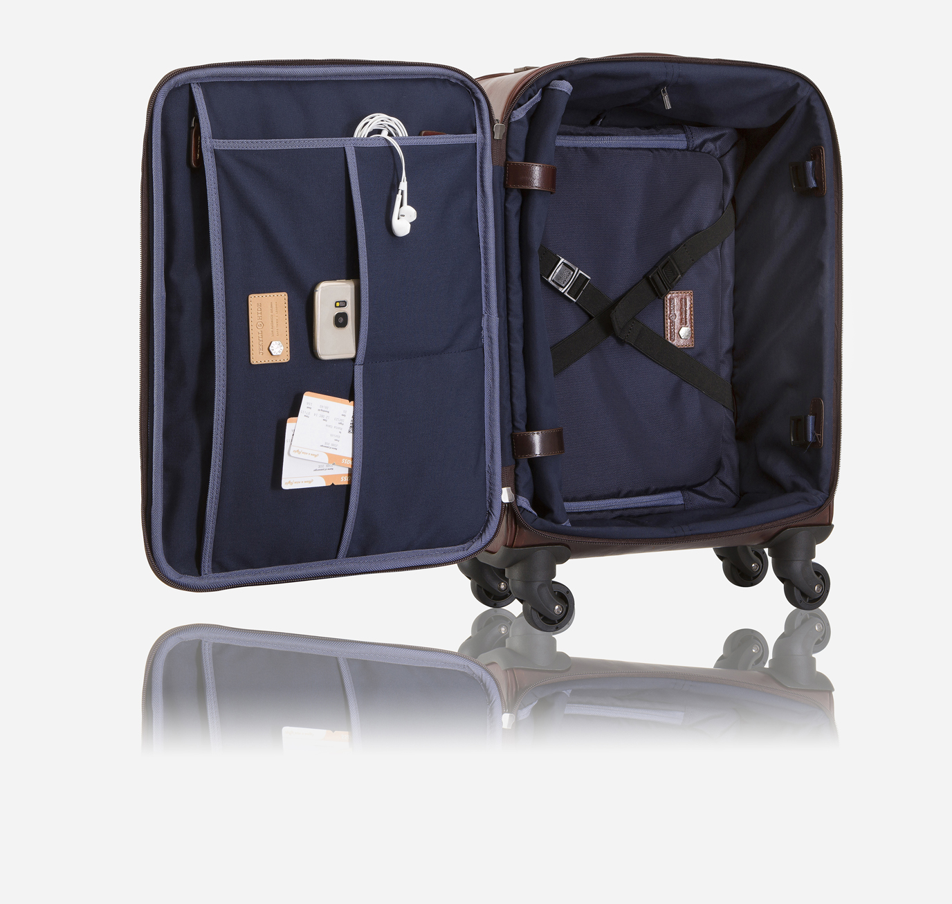 Oxford Cabin Wheeled Holdall  47cm, Tobacco