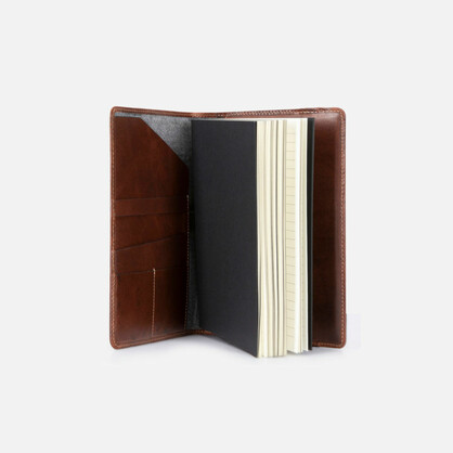 Oxford Leather Moleskin Journal, Coffee