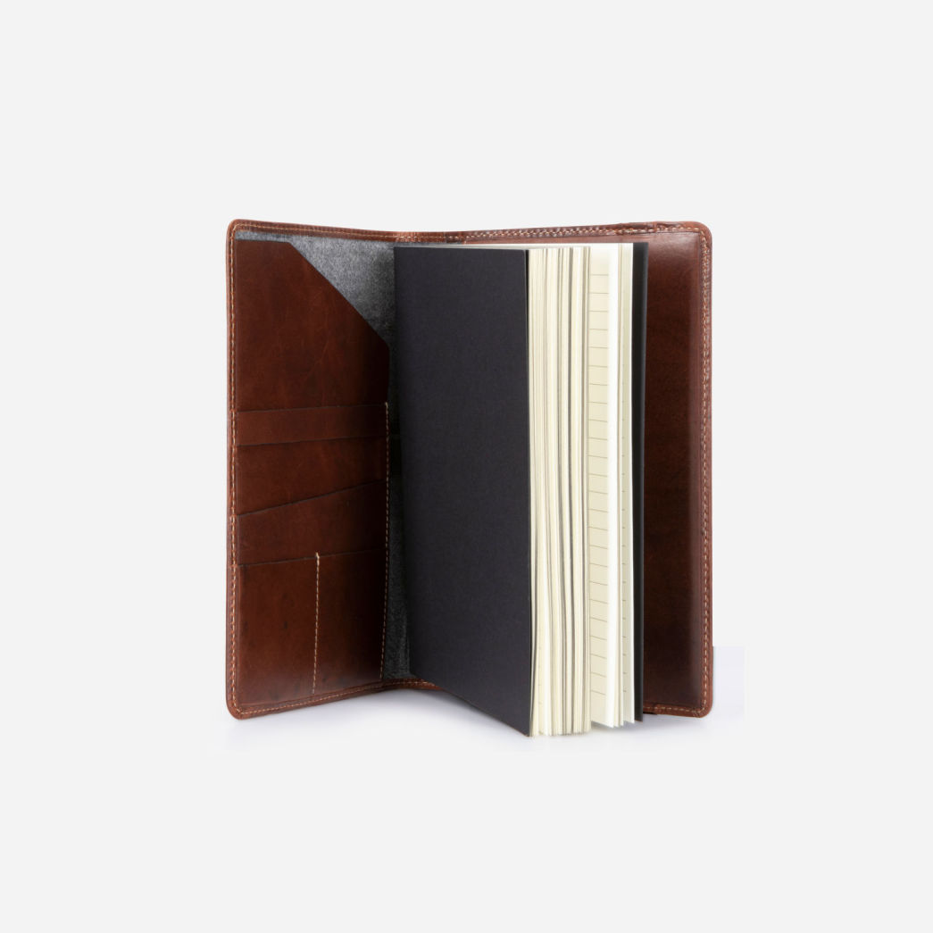 Oxford Leather Moleskin Journal, Coffee