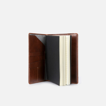 Oxford Leather Moleskin Journal, Coffee