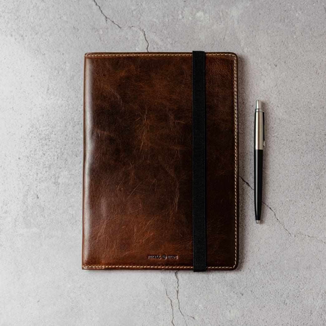 Oxford Leather Moleskin Journal, Coffee